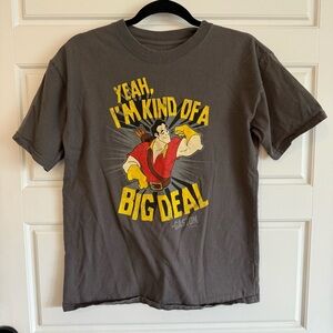 Disney Gray T-Shirt w/ Beauty & the Beast Gaston ‘yeah, I’m kind of a big deal’